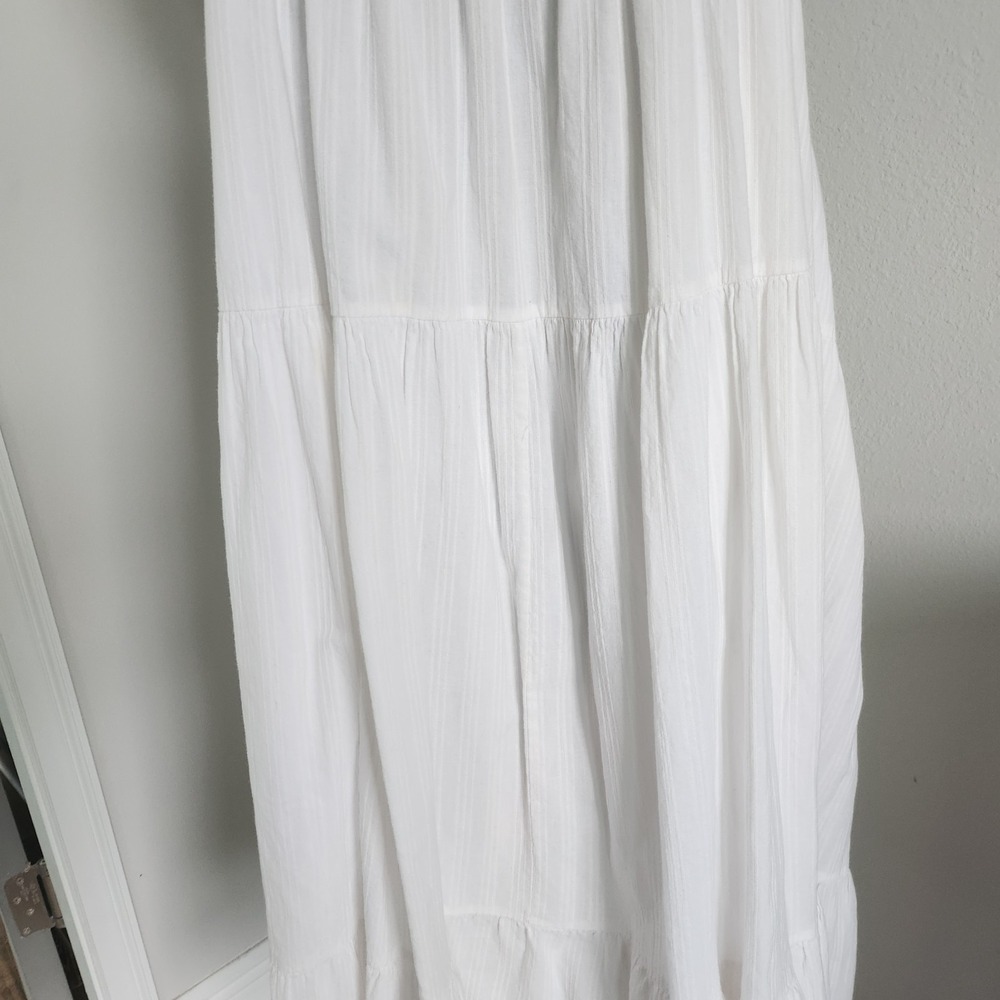 Universal Threads Womens White Tiered Boho Cotton Babydoll Dress Size XXL Bridal - Picture 3 of 10